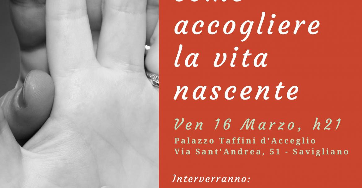 Savigliano (CN), 16 marzo 2018: l'intervento di Antonello Vanni  "Padre e madre: come accogliere la vita nascente"